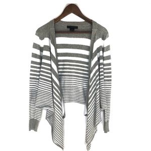 Calvin Klein Jeans Stripped Light Gray and White Sweater Size M